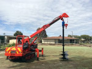 limited access screw piling